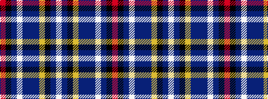 idealised woven sample of pattern RKBWBBBYKBW
