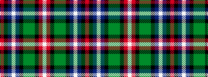 idealised woven sample of pattern RKBWBKGGGKRW