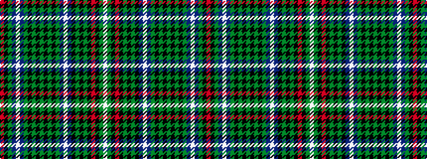 idealised woven sample of pattern RKGBWBGKGKGKGKGBWBKGKGKRKGW
