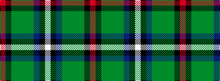 idealised woven sample of pattern RKGGGGBKW