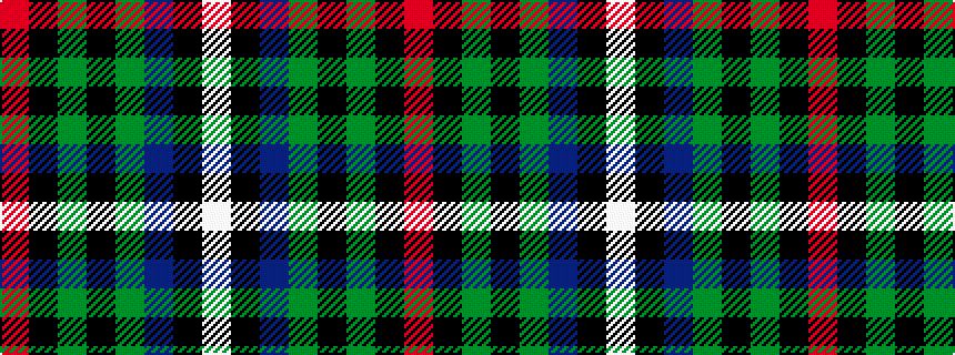 idealised woven sample of pattern RKGKGBKW