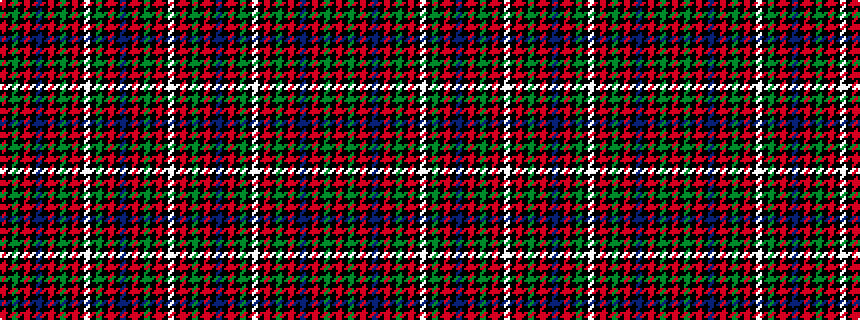 idealised woven sample of pattern RKGKRKBKRKGKRKWKGKRKBKRKGKRKW
