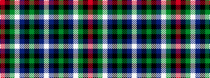 idealised woven sample of pattern RKGWBKGKBW