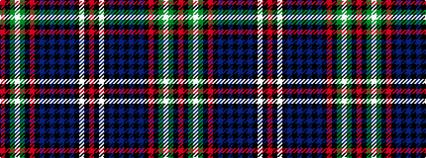 idealised woven sample of pattern RKGWGKRKBKBKBKBKWKR