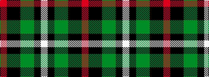 idealised woven sample of pattern RKKGGKW