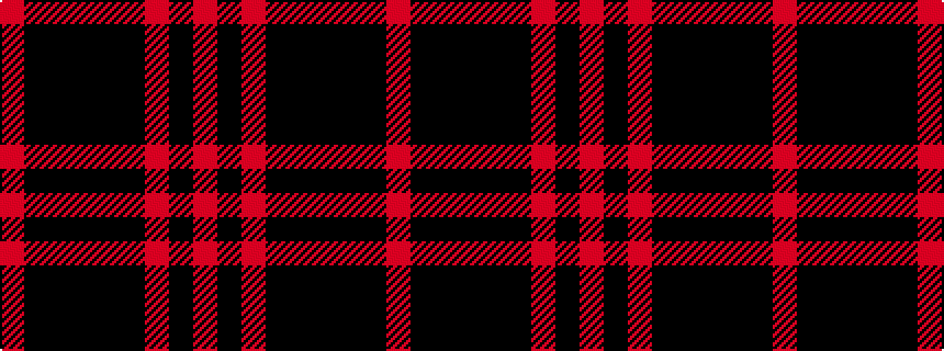 idealised woven sample of pattern RKKKKKRKR