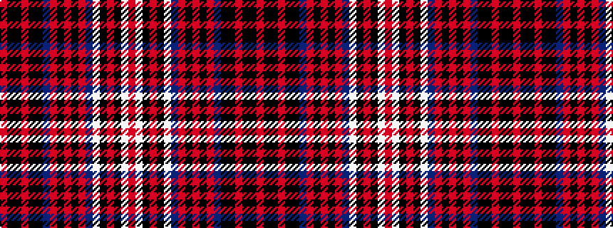 idealised woven sample of pattern RKKRKKBRKRKRBWKRKWR