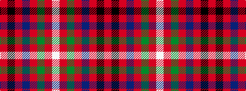 idealised woven sample of pattern RKRBRGRW