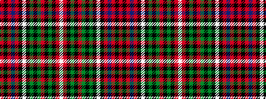 idealised woven sample of pattern RKRBRKWKGKGRKGKRW