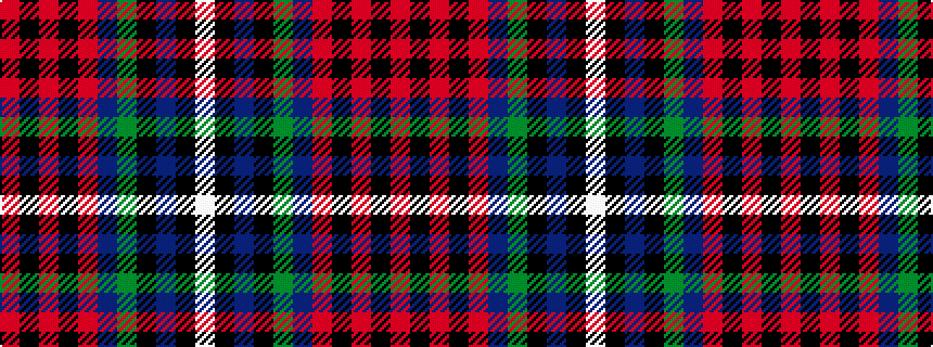 idealised woven sample of pattern RKRKRBGKBKW