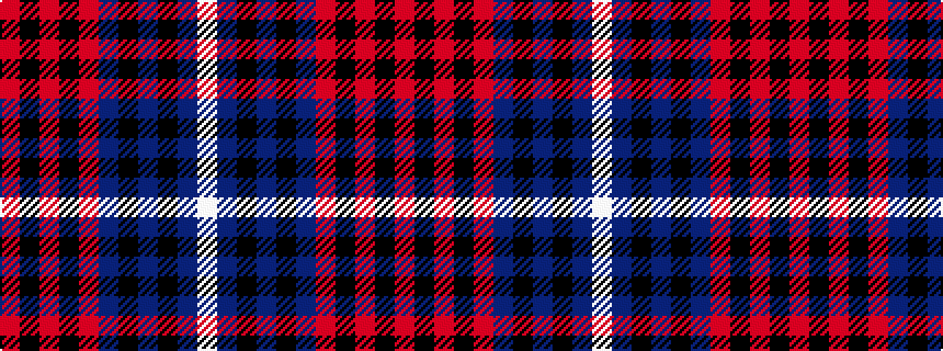 idealised woven sample of pattern RKRKRBKBKBW