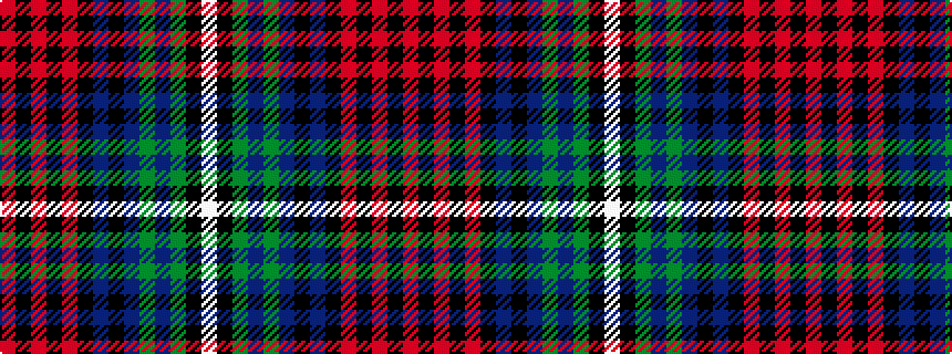 idealised woven sample of pattern RKRKRKBKBGBGKW