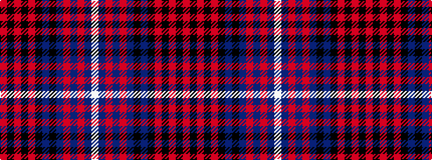 idealised woven sample of pattern RKRKRKBKBRBRBW