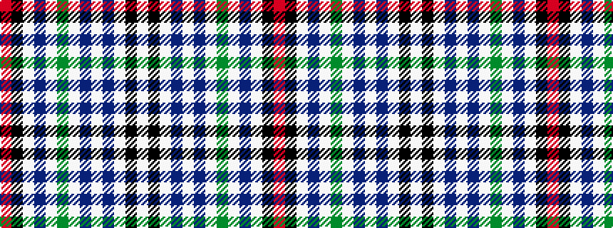 idealised woven sample of pattern RKWBWGWBWBWKW