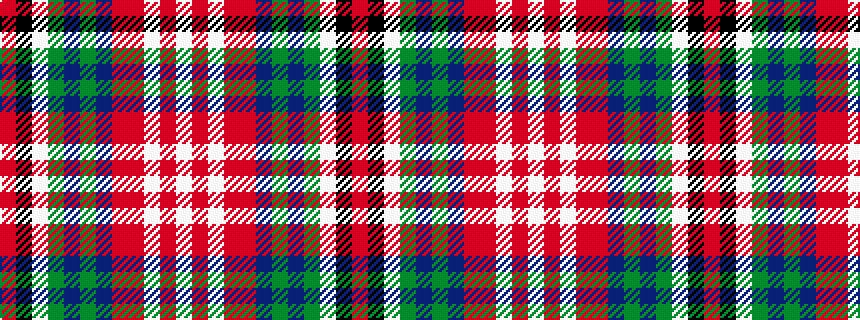 idealised woven sample of pattern RKWGBGBRRWRW