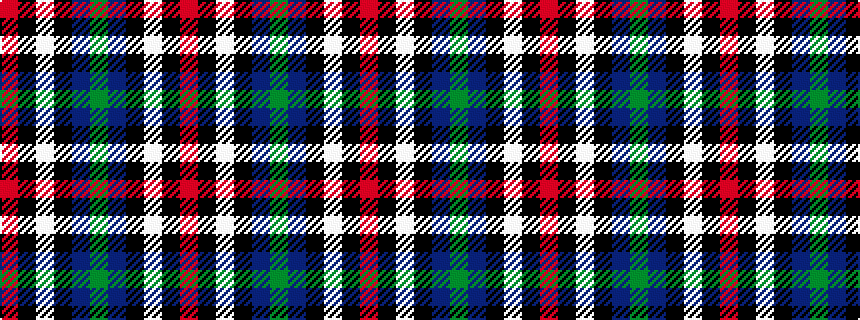idealised woven sample of pattern RKWKBGBKWKR