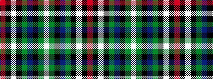idealised woven sample of pattern RKWKGBKGW