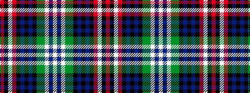 idealised woven sample of pattern RKWRKBKBKGGWBW