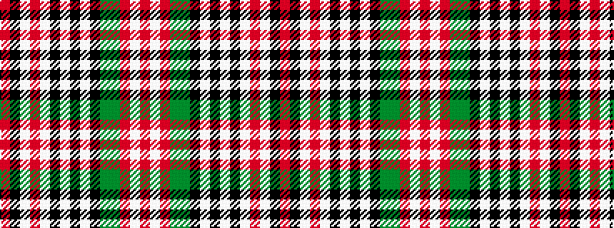 idealised woven sample of pattern RKWRWKWKWKGGRWR