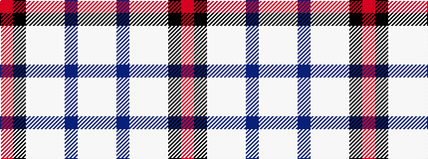 idealised woven sample of pattern RKWWWBWW