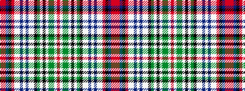 idealised woven sample of pattern RRBKRWWBWBWWKGWKWGGWR