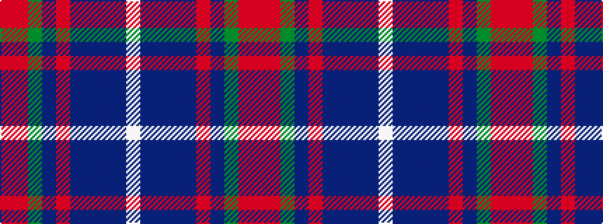 idealised woven sample of pattern RRGBRBBBBW