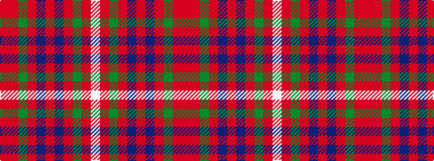 idealised woven sample of pattern RRGRBRBRGRW