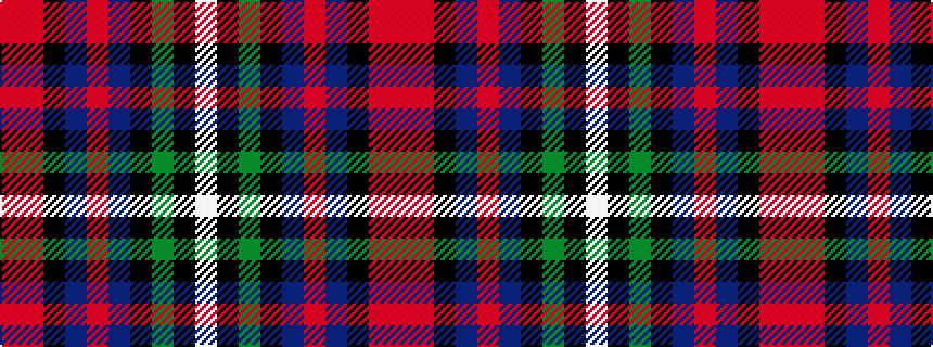 idealised woven sample of pattern RRKBRBKGKW