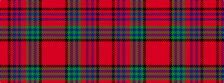 idealised woven sample of pattern RRRKRBRBRRGBGBGKRRRRR