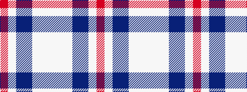 idealised woven sample of pattern RWBBWWW