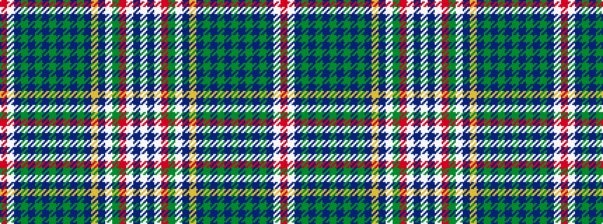 idealised woven sample of pattern RWBGBGBGBGBGBYBWGRWBW