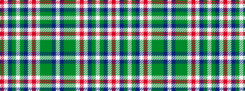idealised woven sample of pattern RWBGWGBWRWGGGBW