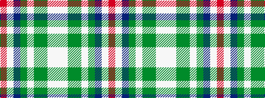 idealised woven sample of pattern RWBGWGGWW