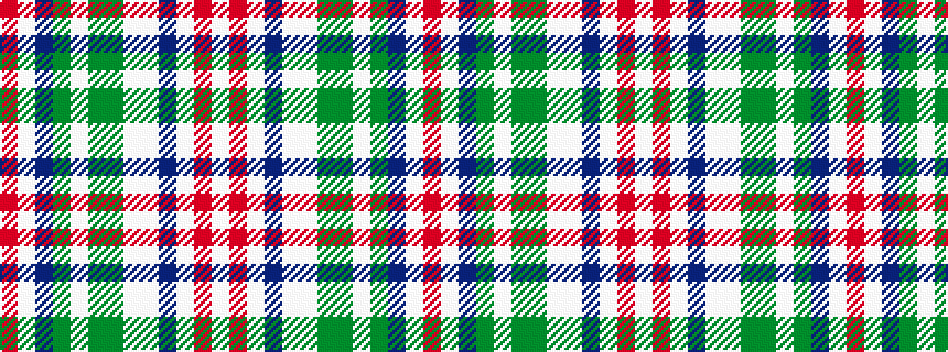 idealised woven sample of pattern RWBGWGGWWBWRW
