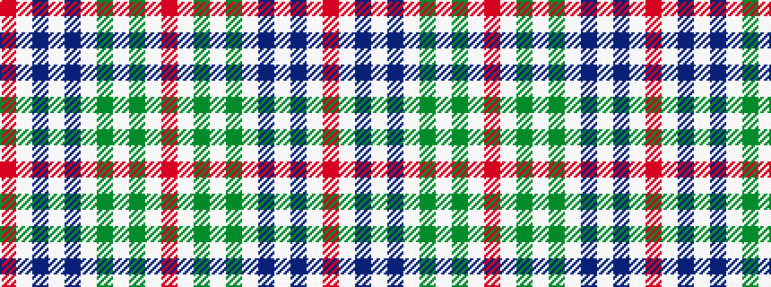 idealised woven sample of pattern RWBWBWGWGWR