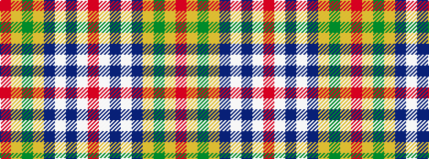 idealised woven sample of pattern RWBWBYGYR