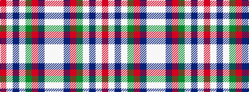 idealised woven sample of pattern RWBWGRBWW
