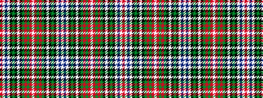 idealised woven sample of pattern RWBWKGKWKGRGRWRGRGKWKGKWBW