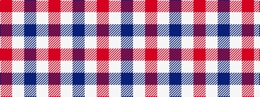 idealised woven sample of pattern RWBWR
