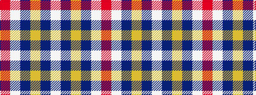 idealised woven sample of pattern RWBYBW