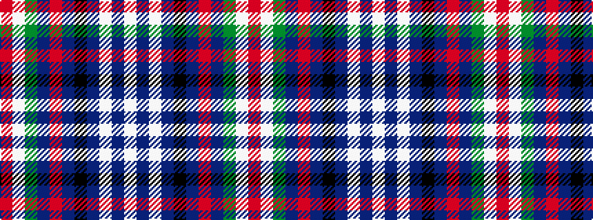 idealised woven sample of pattern RWGBRBKBWBW