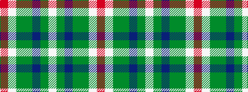 idealised woven sample of pattern RWGGBGW