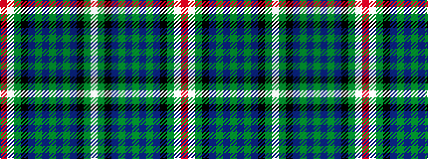 idealised woven sample of pattern RWGKBGBGBGBKGW