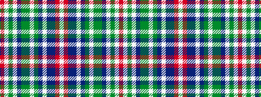 idealised woven sample of pattern RWGWBGGWGBWBBRW
