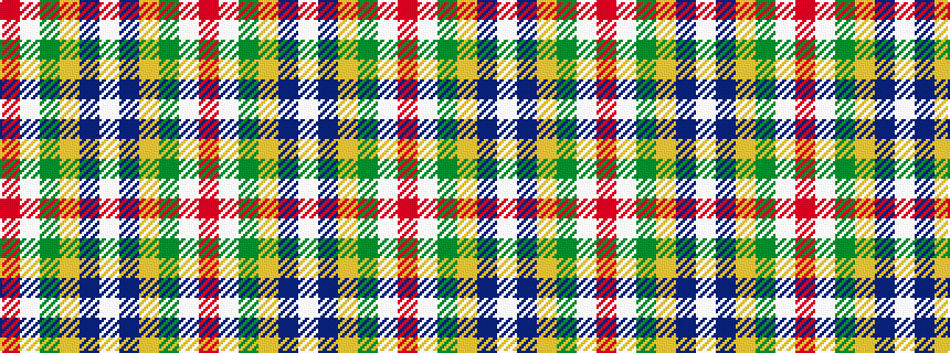 idealised woven sample of pattern RWGYBWBYGWR