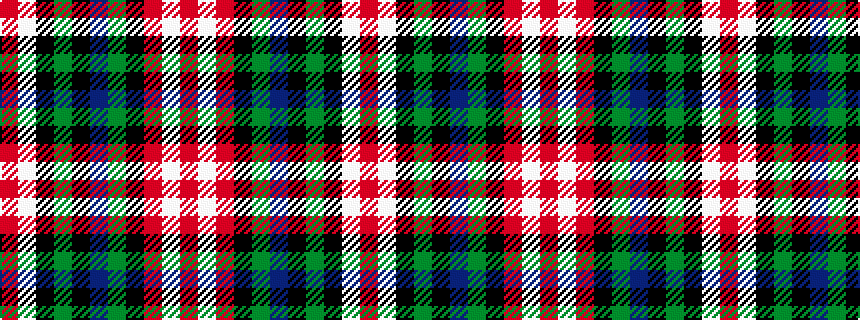 idealised woven sample of pattern RWKGKBGKRWR