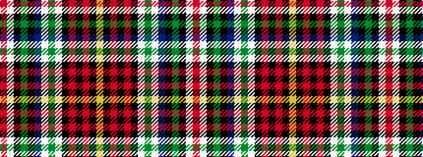 idealised woven sample of pattern RWKGKBWGWKRKRKY