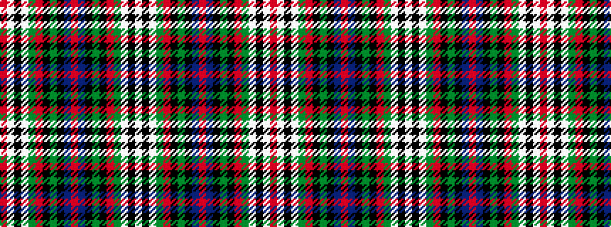 idealised woven sample of pattern RWKWGRKGKBRBKGKRGWKW