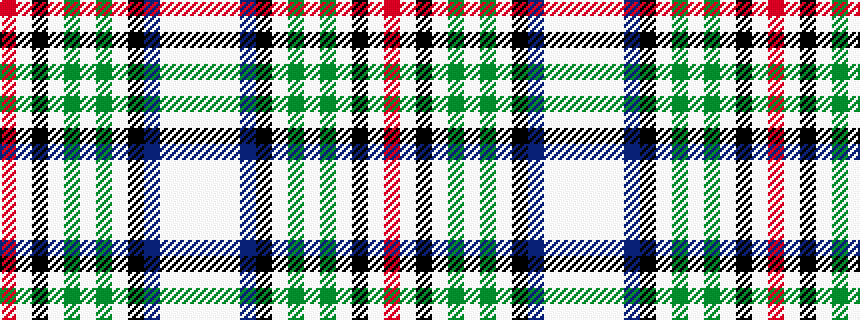idealised woven sample of pattern RWKWGWGWKBWWW