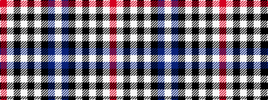 idealised woven sample of pattern RWKWKWKBW